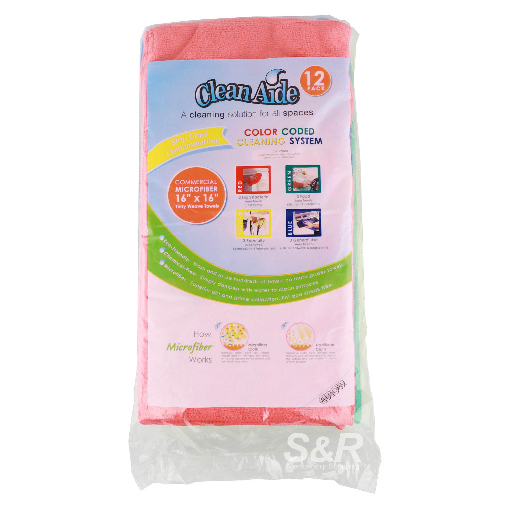 CleanAide Commercial Micro Fiber Towel 12pcs CleanAide Commercial Micro Fiber Towel 12pcs